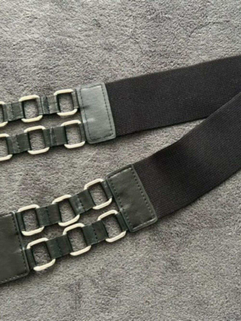 Vintage Betsey Johnson Black Stretch Belt BBP1635 - Picture 9 of 9